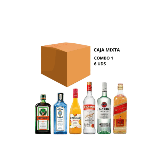 COMBO 1 CAJA MIXTA X 6 LICORES Y APERITIVOS